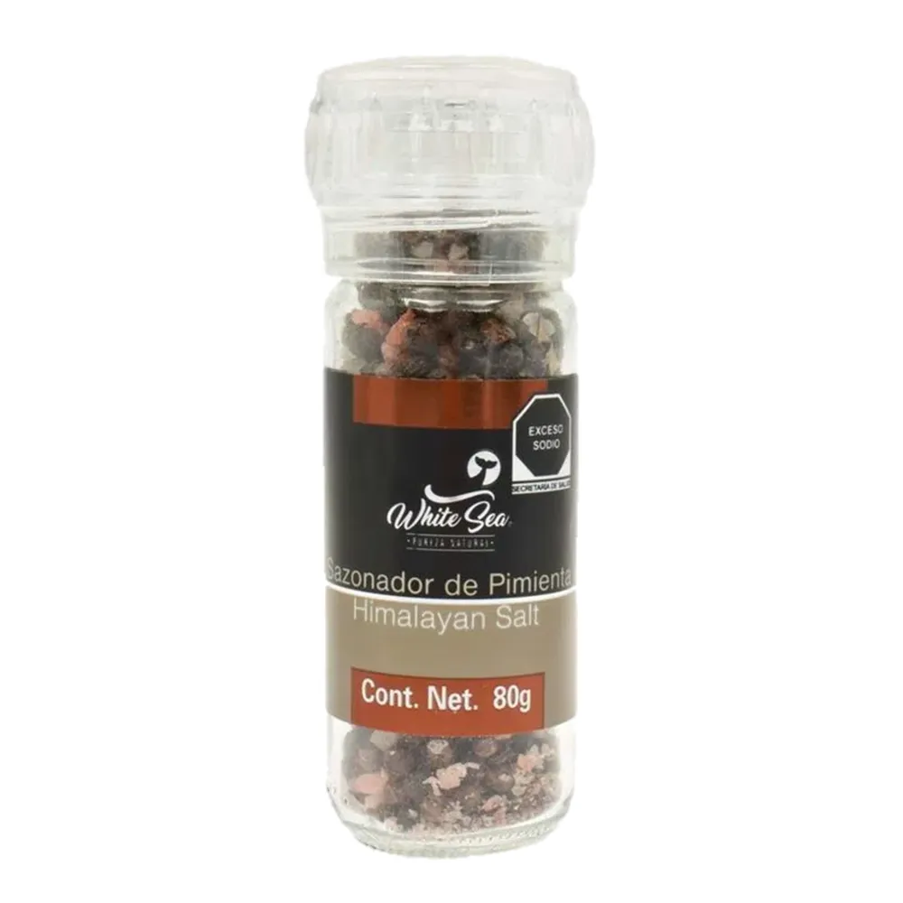 Sazonador de Pimienta y Sal Del Himalaya Con Moli White Sea 80 g