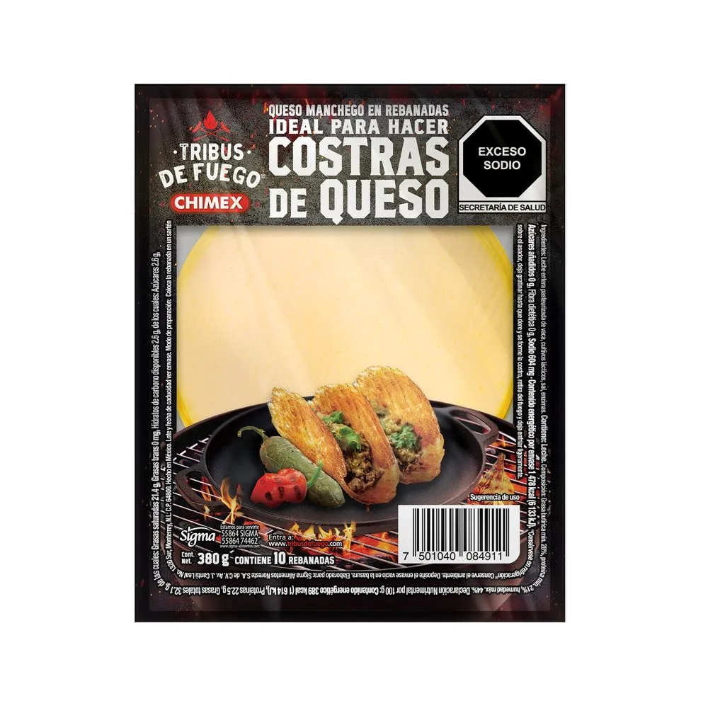 Costras De Queso Manchego Rebanado Chimex 380 g
