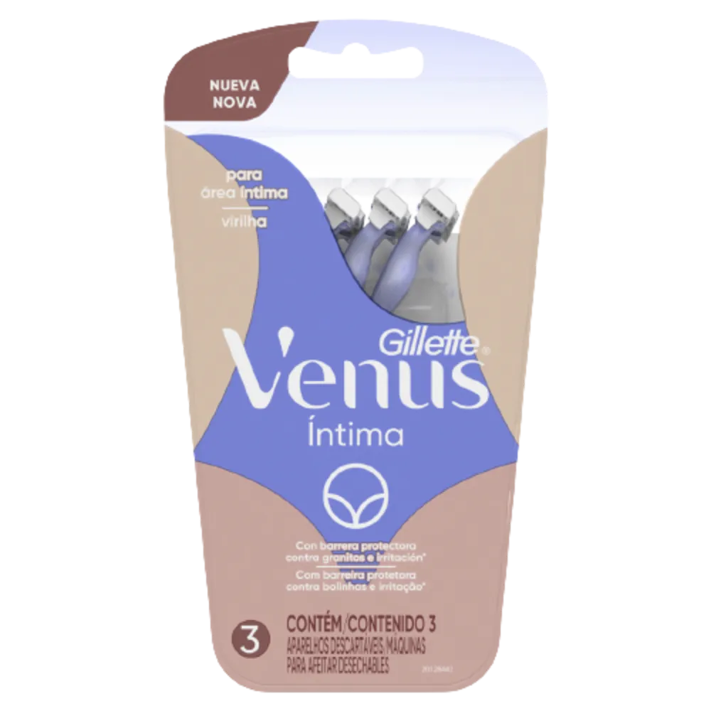 Rastrillo Venus Intima 3 Cartuchos Rastrillo Intimo /Mo Venus 3 Pza