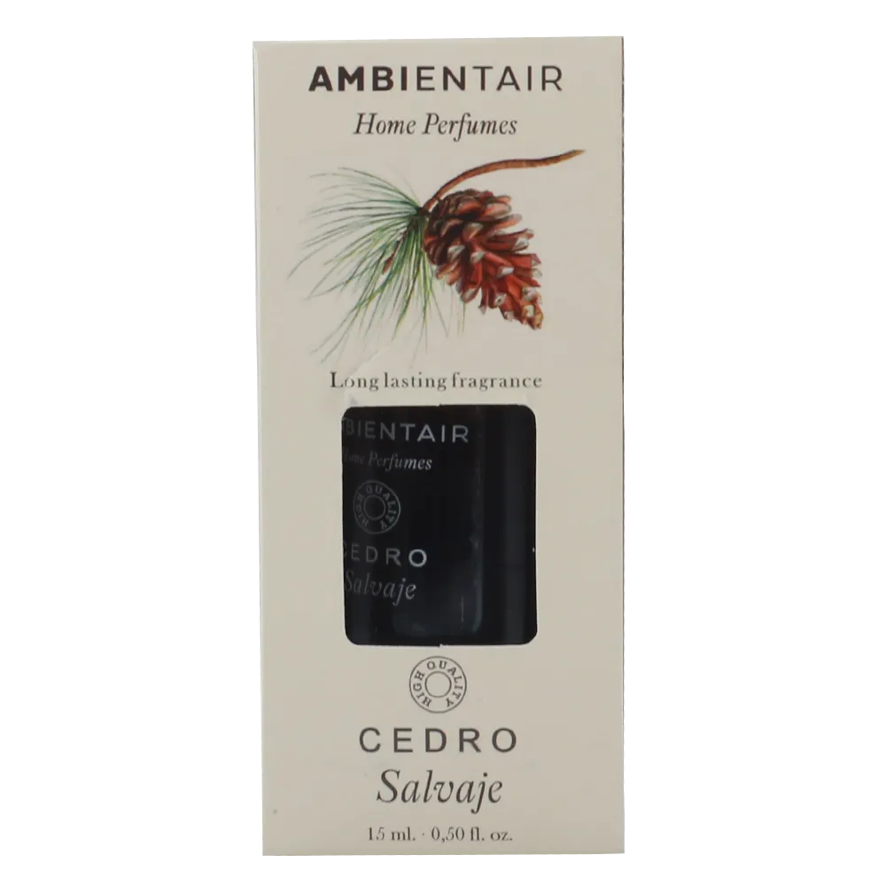 Aceite Hidrosoluble 15 Ml Cedro Salvaje Home Perfumes Ambientair 1 Pza