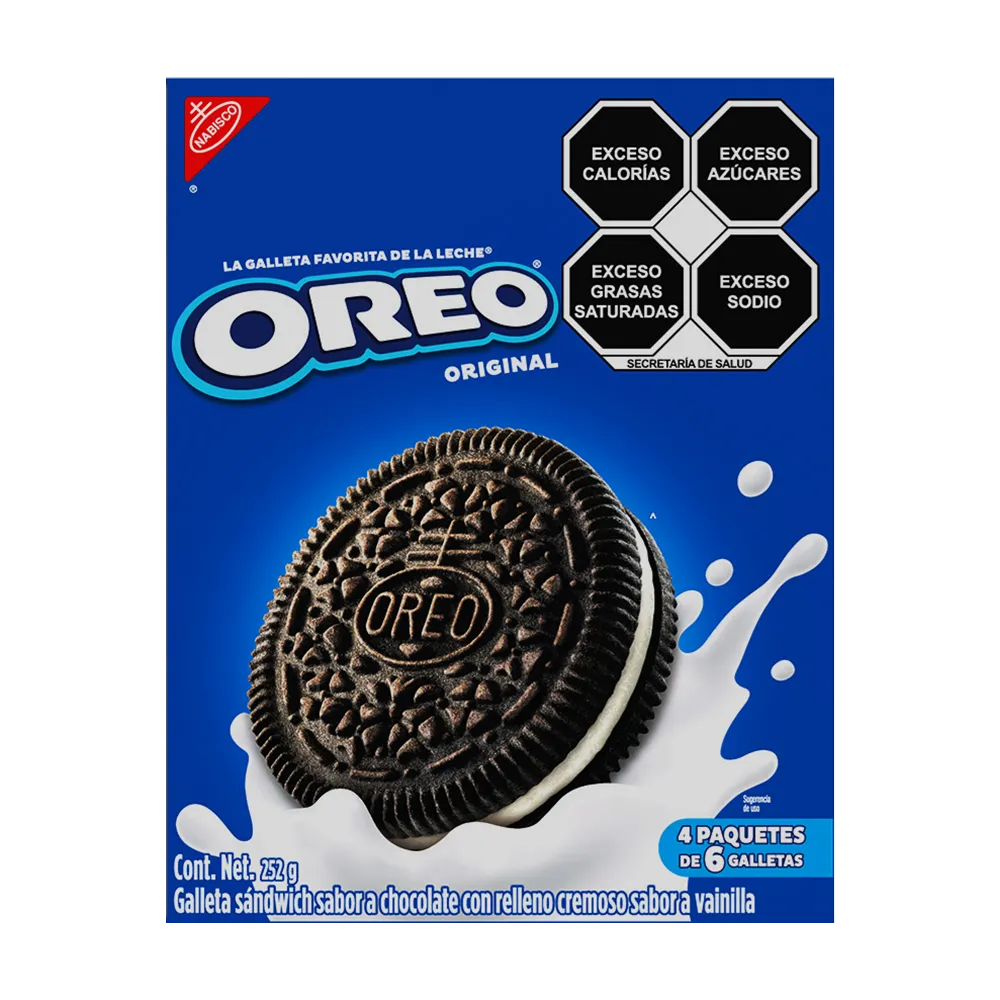 Galleta Oreo Sandwich Chocolate Nabisco 252 g