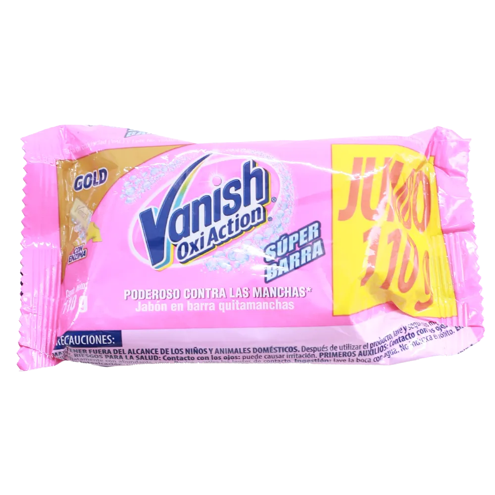 Jabon Quitamanchas Prelavado pink en barra Vanish 110 g