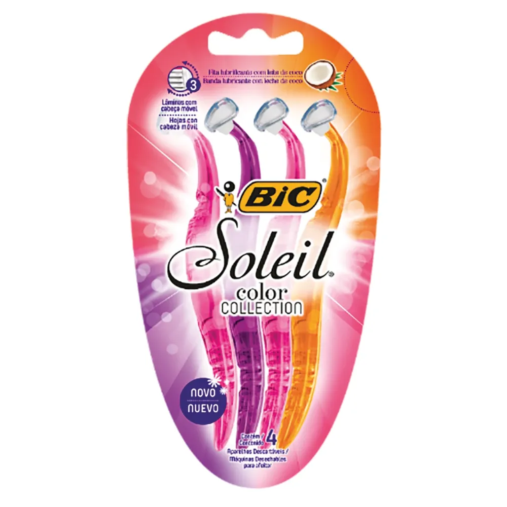 Rastrillo Desechable Soleil Mujer Bic 4 Pza