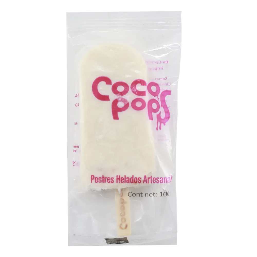 PALETA DE PLATANO RELLENO DE NUTELLA COCO POPS 110 GRAMOS