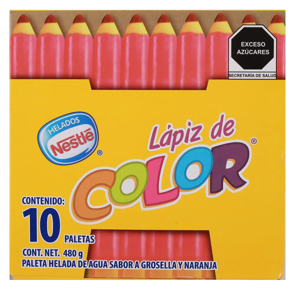 Multipack Lapiz De Color Sabor Grosella-Naranja Nestle 10 Pza