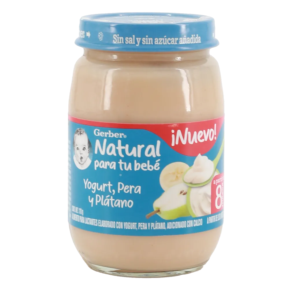 Papilla Tercera Etapa Yoghurt Pera Platano Gerber 170 g