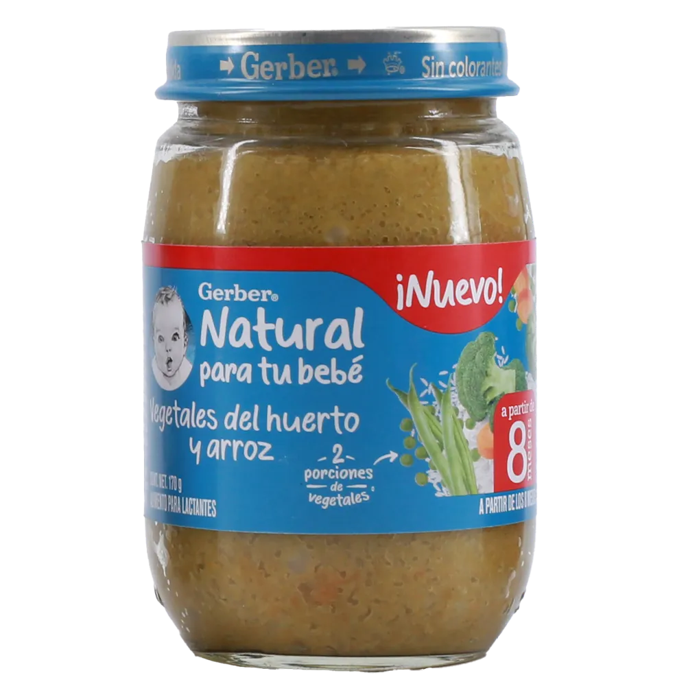 Papilla Tercera Etapa Vegetales Del Huerto Gerber 170 g