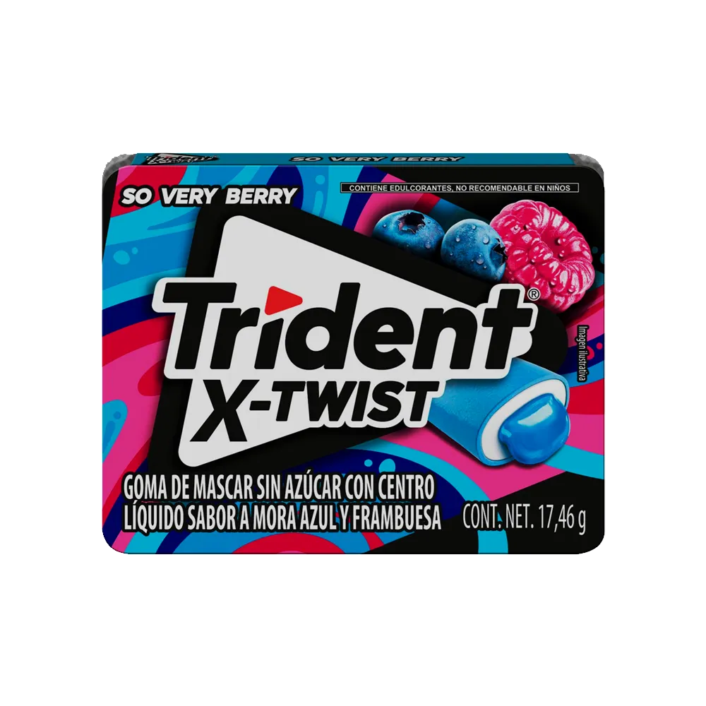 Goma De Mascar X Twist Blueberry Trident 17.5 g