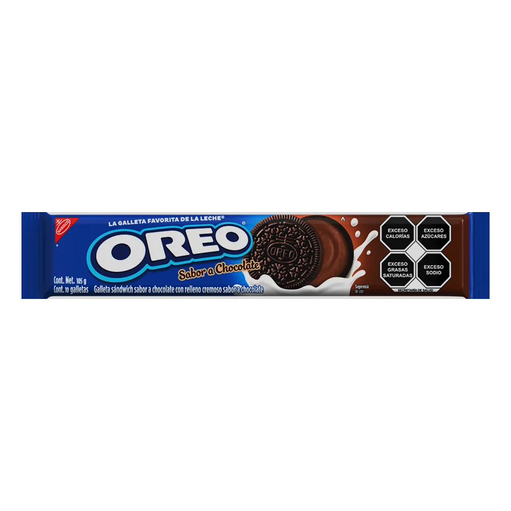 Galletas Oreo Tubo Relleno De Chocolate Nabisco 105 g