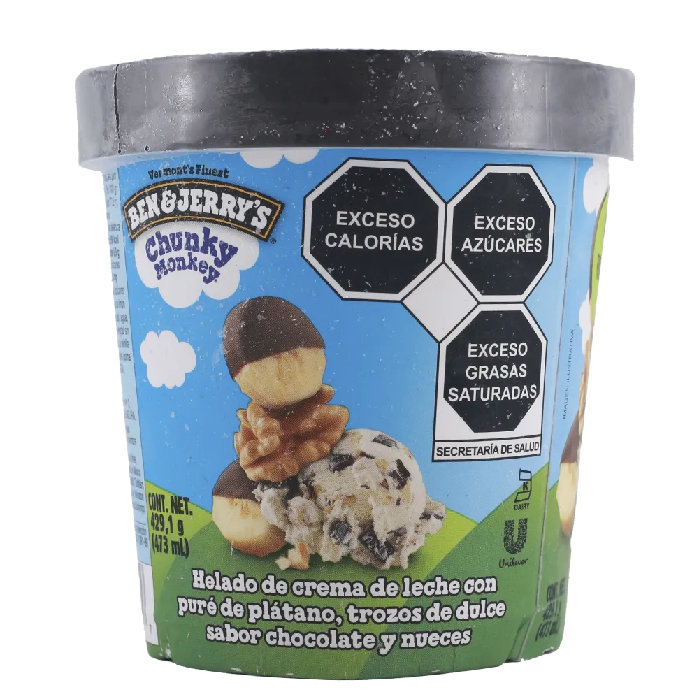 Helado Ben & Jerry´S Chunky Monkey Holanda 473 Ml