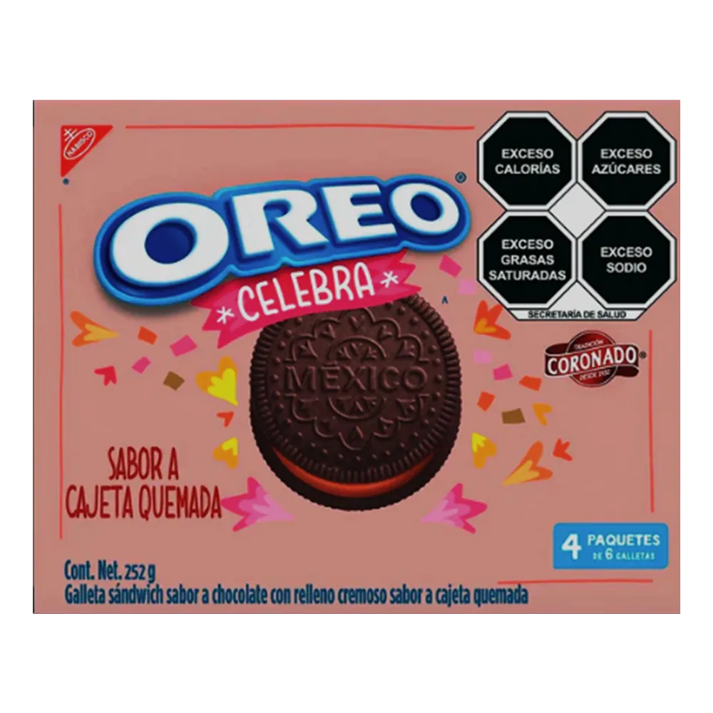 Galleta Oreo Chocolate Cajeta Caja Nabisco 252 g