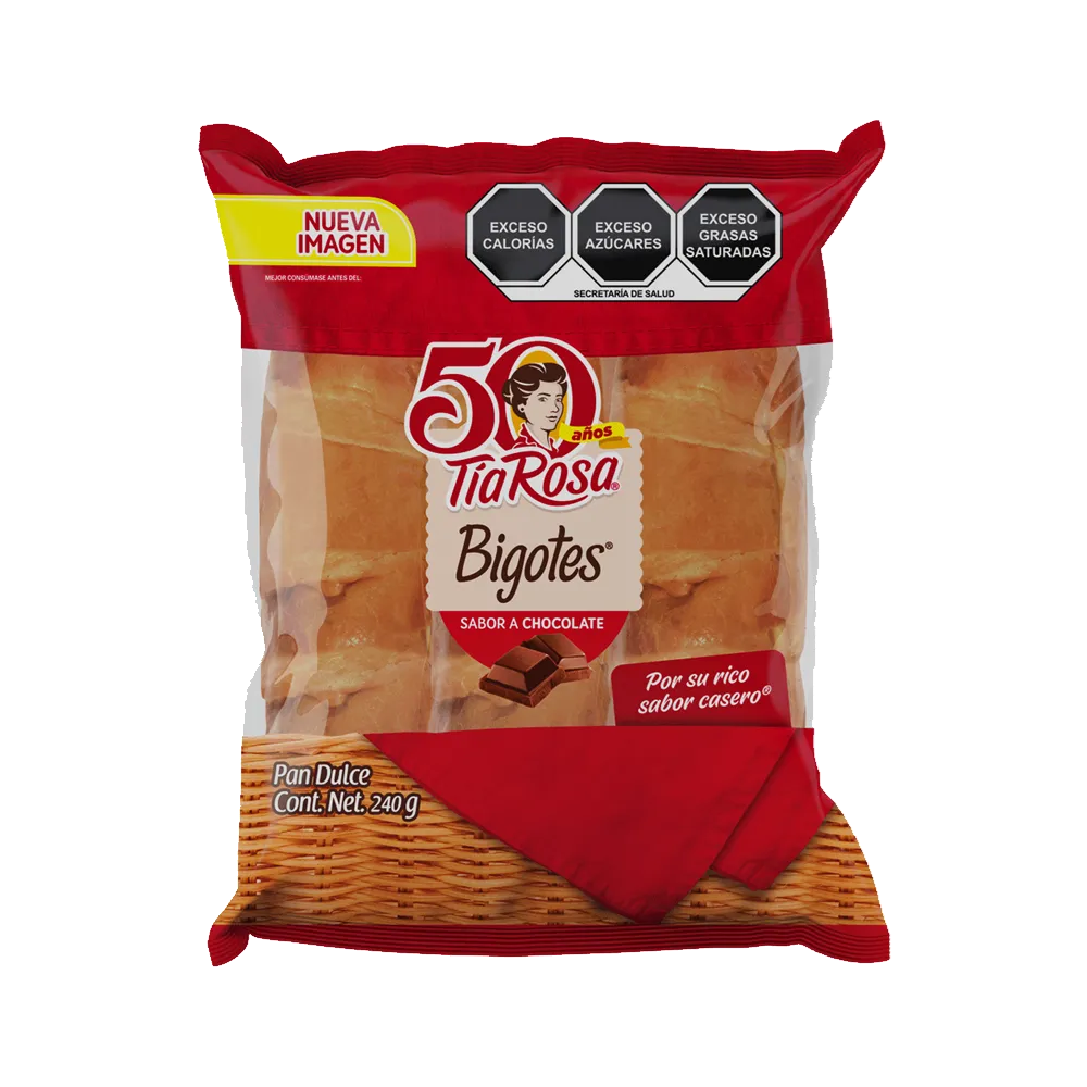 Bigotes Chocolate 3Pz Tia Rosa 240 g