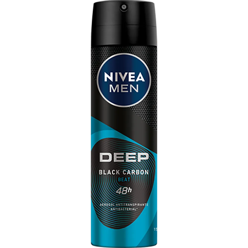 Antitranspirante Aerosol Deep Black Carbon Be Nivea Men 150 Ml