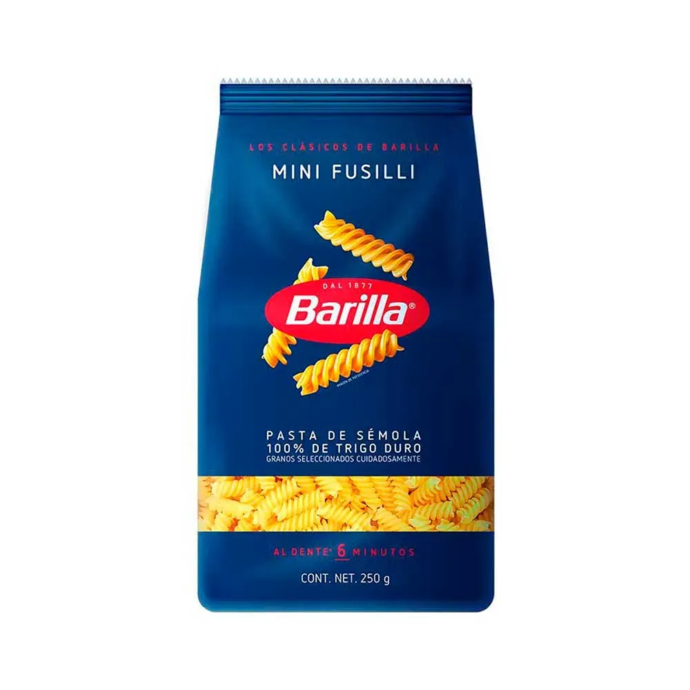 Pasta Para Sopa Mini Fusilli Barilla 250 g