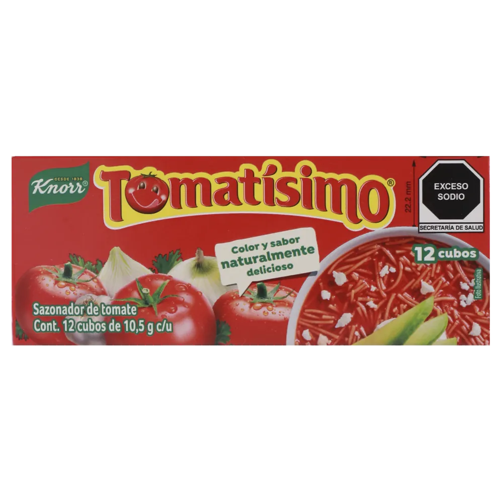 Sazonador De Tomate Tomatisimo 12 Cubos Knorr 126 g