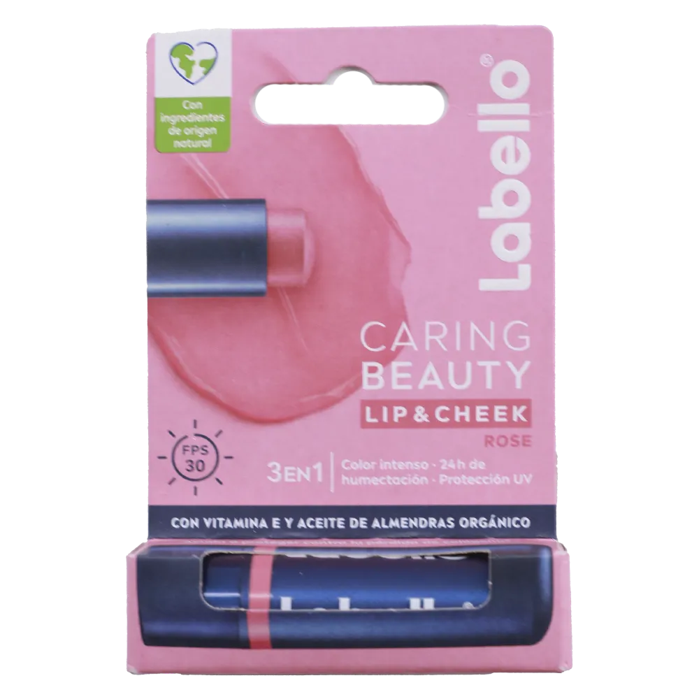 Protector Labial Caring Beauty Lip & Cheek Rose Labello 4.8 Gr