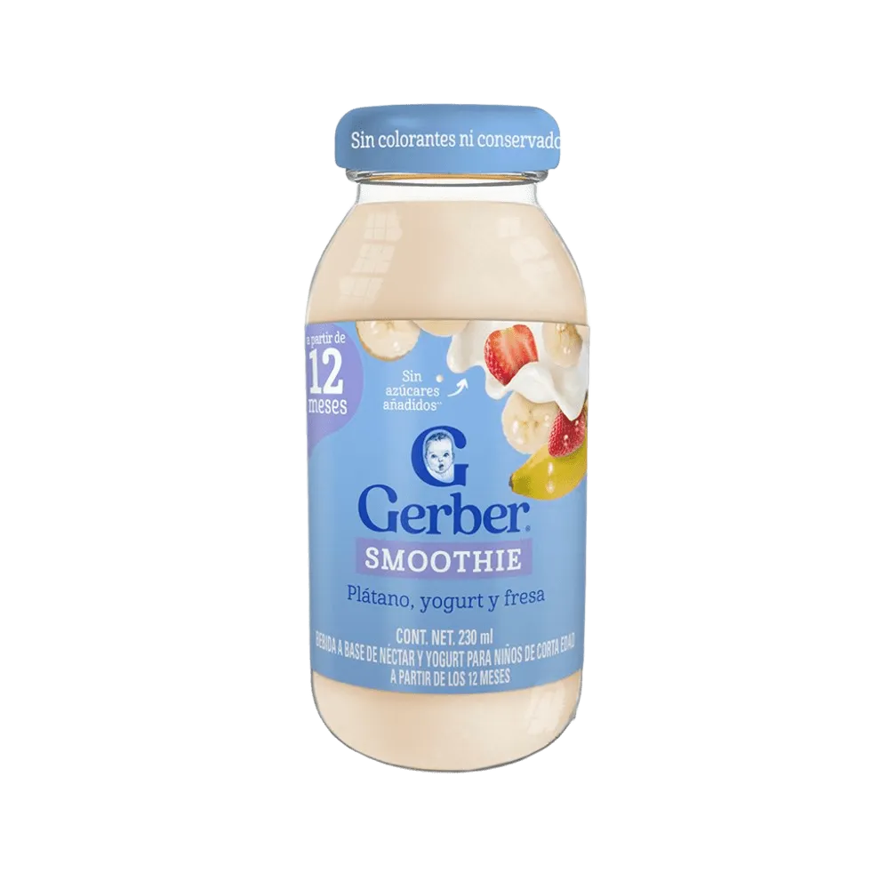 Bebida 3Era Etapa Platano, Fresa Y Yoghurt Gerber 230 Ml