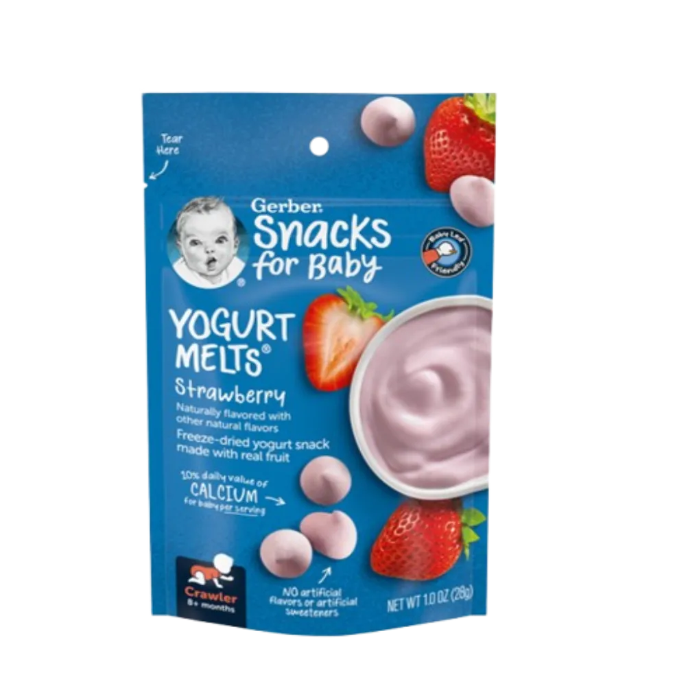 YOGURT MELTS FRESA GERBER 28 GRAMOS