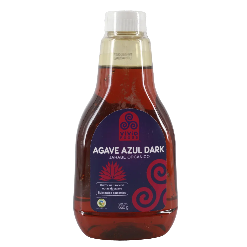 JARABE DE AGAVE ORGANICO DARK RAW VIVIO FOODS 660 GRAMOS