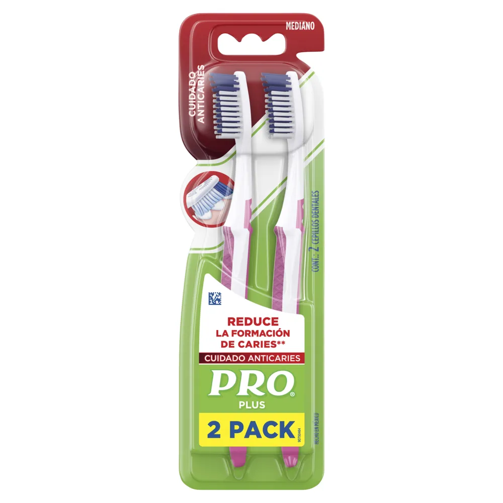 CEPILLO DENTAL CUIDADO ANTICARIES PRO 2 PIEZA