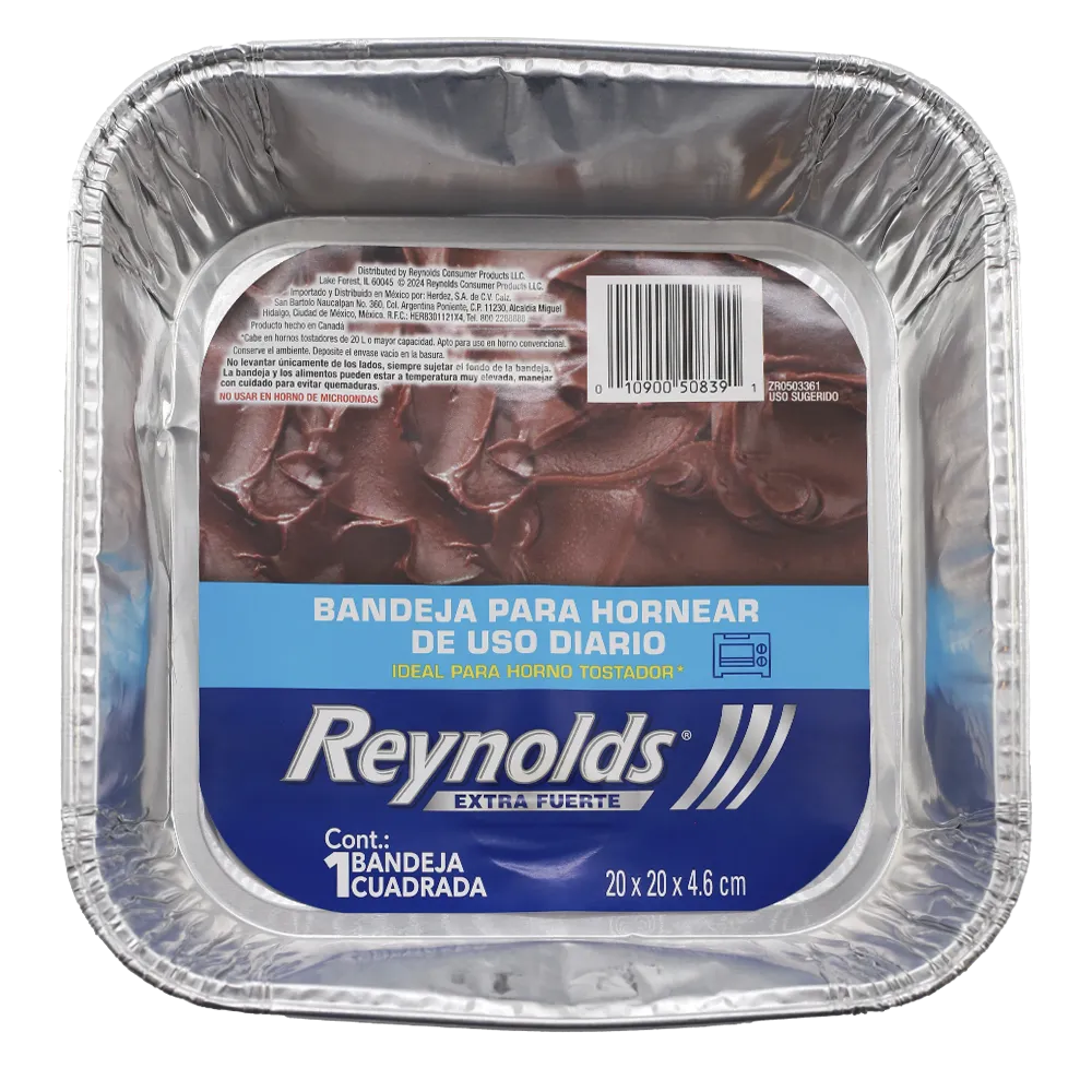 Charola Foil Cuadrada Reynolds 1 Pz