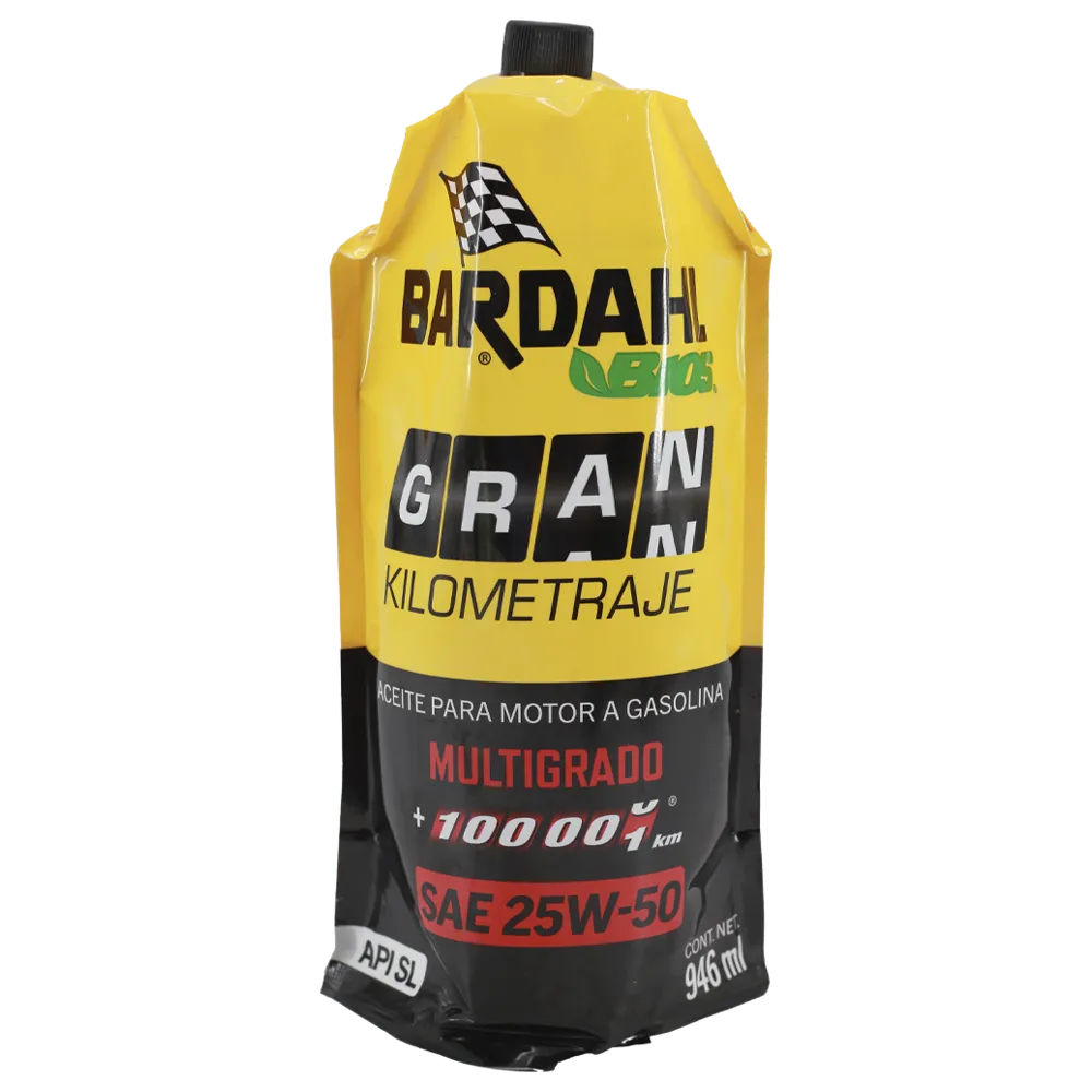 ACEITE PARA AUTO MAS DE 100 000 KM 25W50 946ML BARDAHL 1 PIEZA