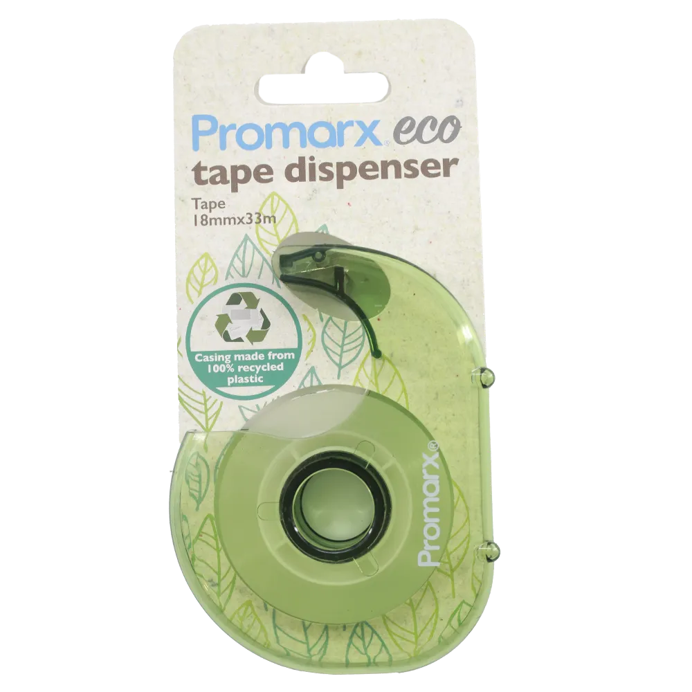 CINTA ADHESIVA CON DESPACHADOR 18MM X 33M PROMARX 1 PIEZA