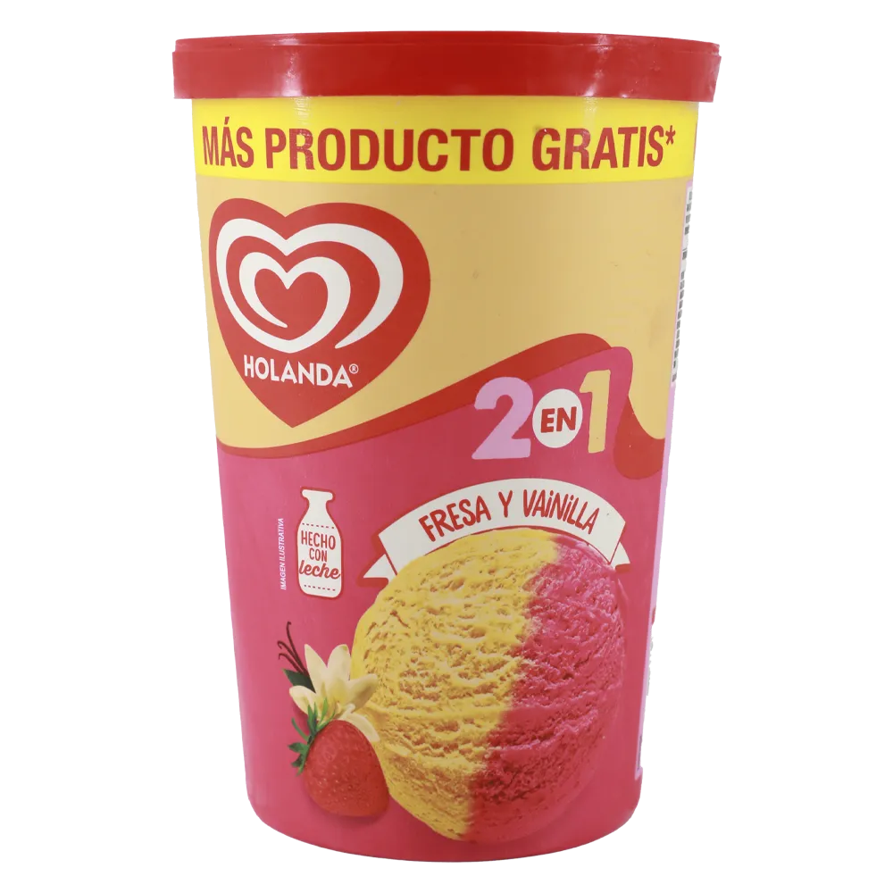 HELADO FRESA Y VANILLA HOLANDA 1.17 LITRO