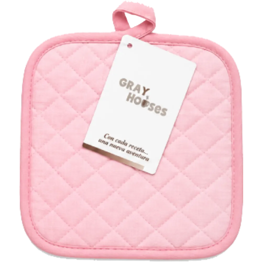 POT HOLDER ROSA GRAY HOUSES 1 PIEZA