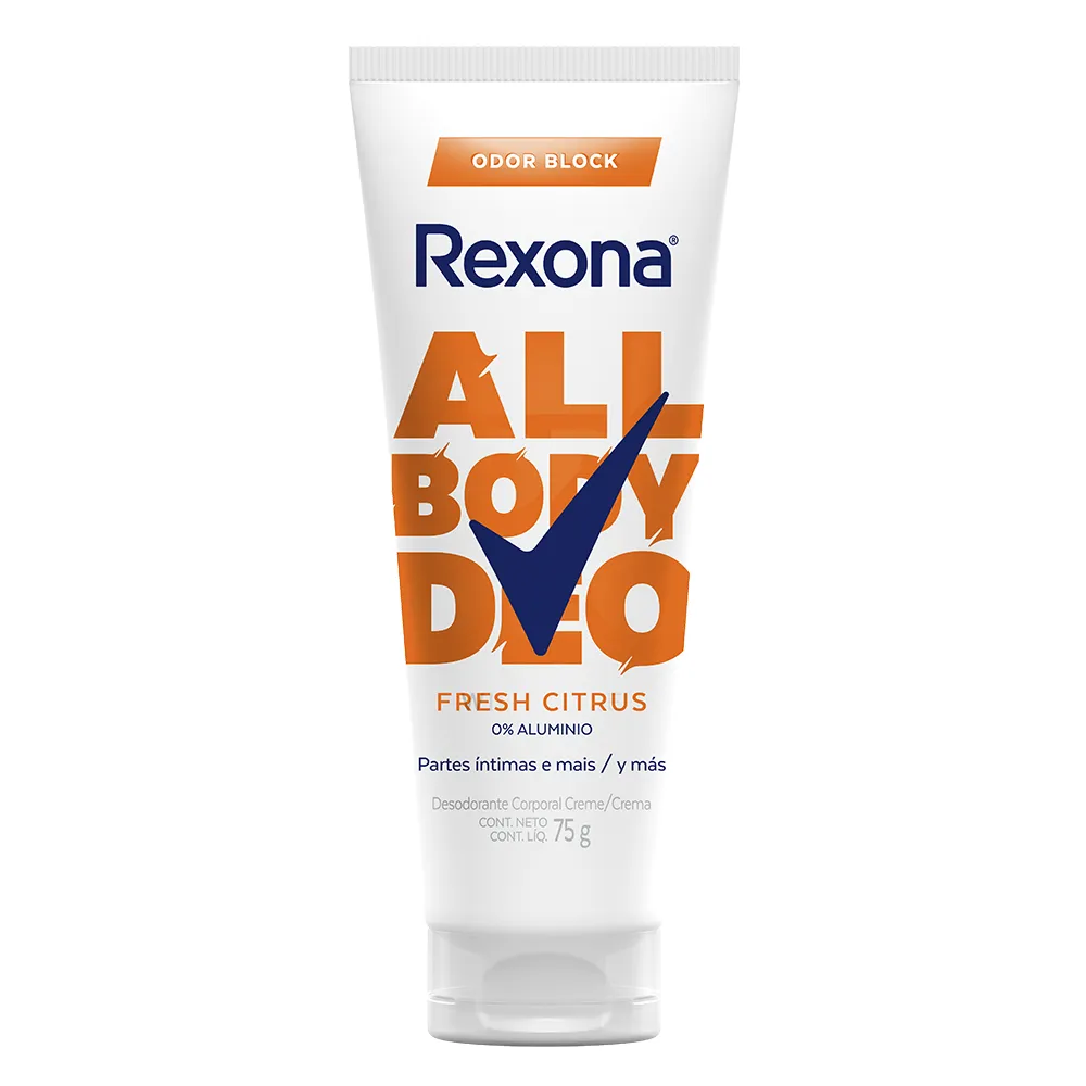 DESODORANTE ALL BODY CREMA FRESH CITRUS REXONA 75 GRAMOS