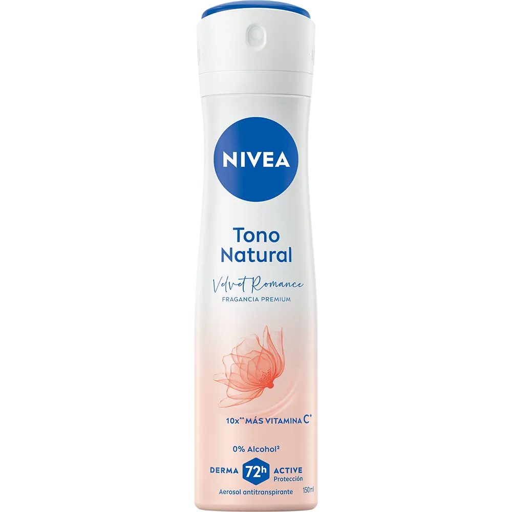 ANTITRANSPIRANTE AEROSOL TONO NATURAL VELVET NIVEA 150 MILILI