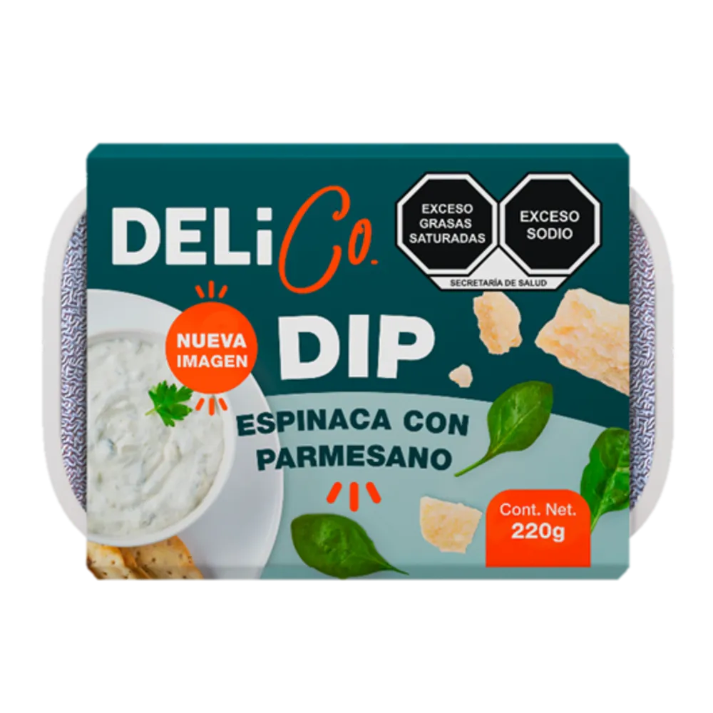 DIP ESPINACA CON PARMESANO DELICO 220 GRAMOS
