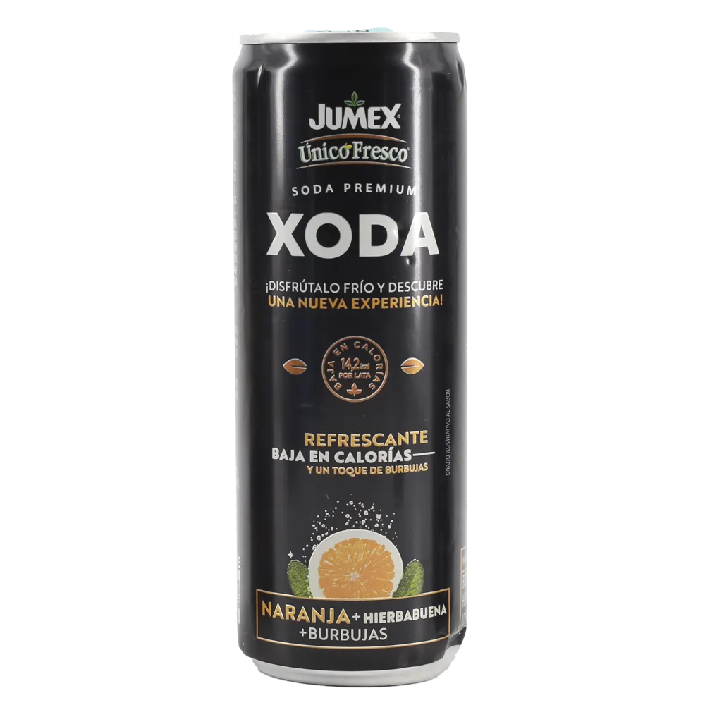 BEBIDA CARBONATADA UNICO FRESCO XODA NARANJA/HIERBABUENA XODA 355 MILILI