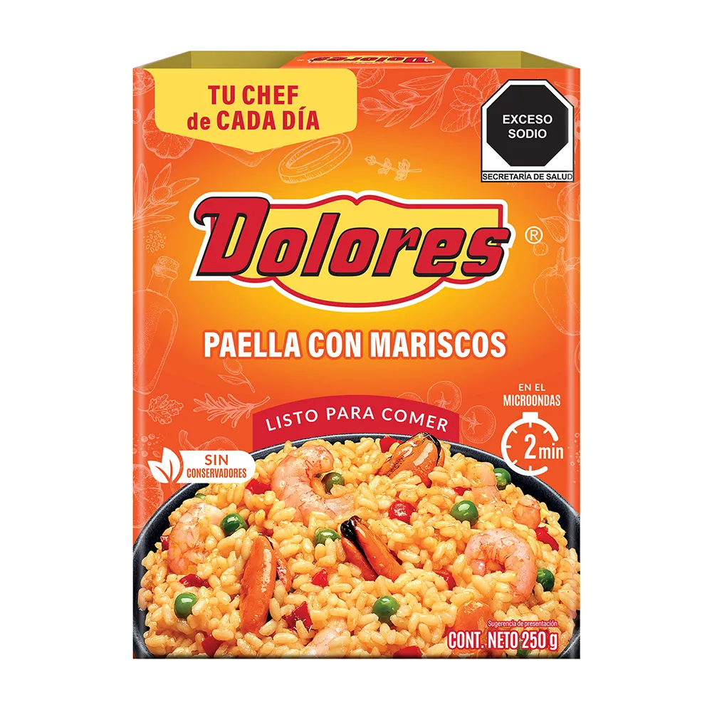 PAELLA CON MARISCOS DOLORES 250 GRAMOS