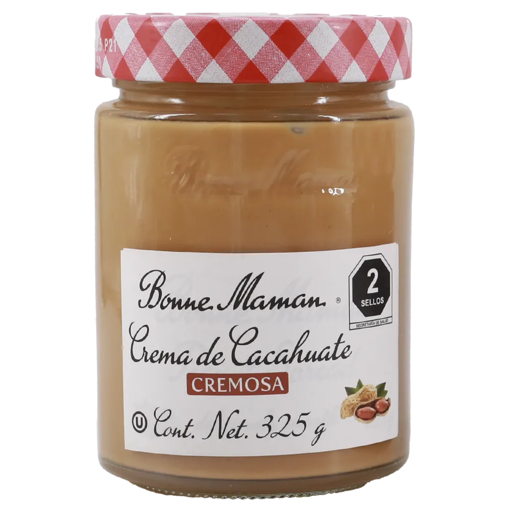 CREMA DE CACAHUATE CREMOSA BONNE MAMAN 325 GRAMOS