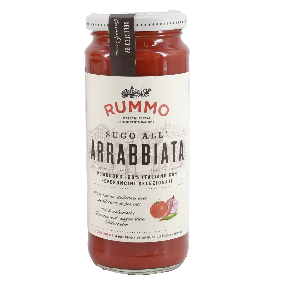 SALSA DE TOMATE CON PIMIENTOS PICANTES RUMMO 340 GRAMOS