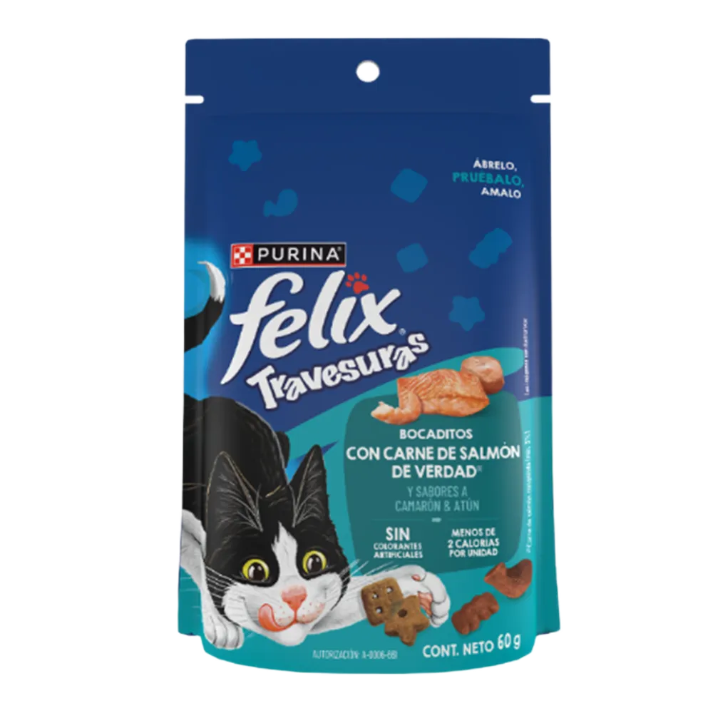 BOTANITAS PARA GATO SALMON FELIX 60 GRAMOS
