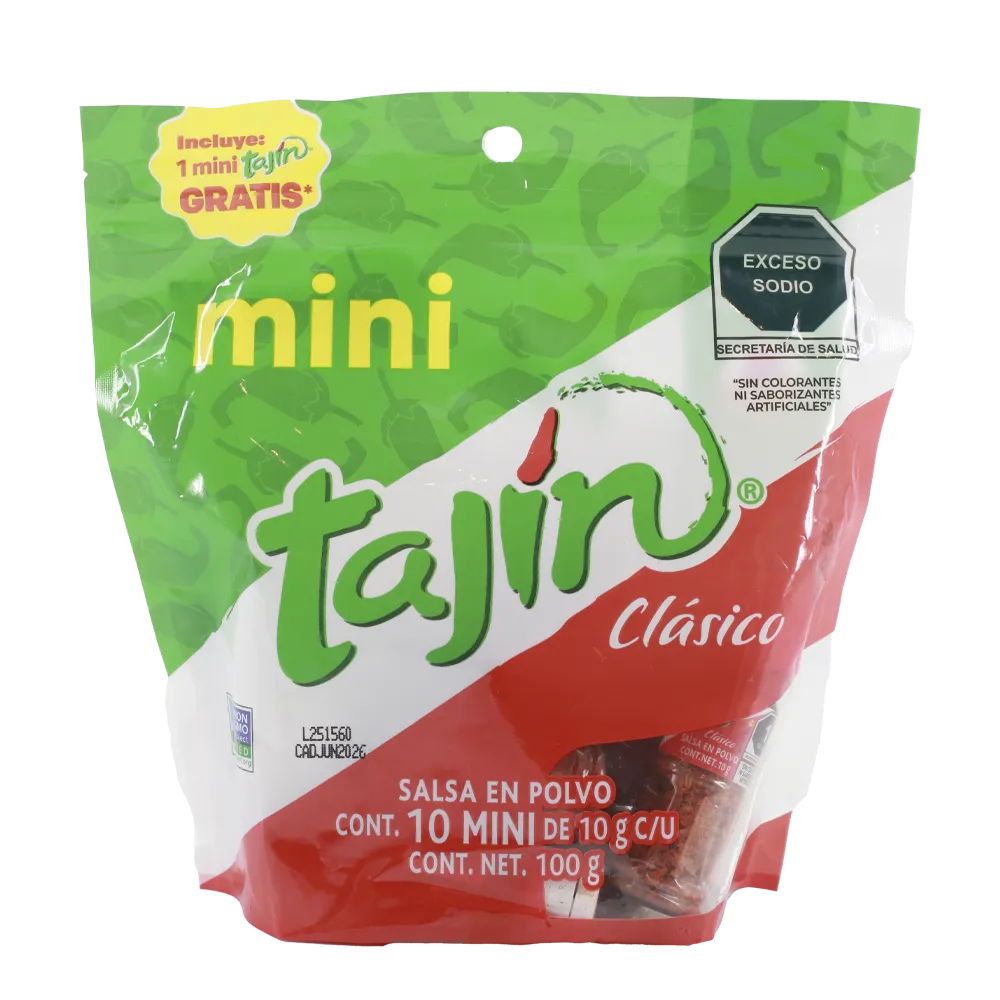 SALSA EN POLVO BOLSA C/10 TAJIN 100 GRAMOS
