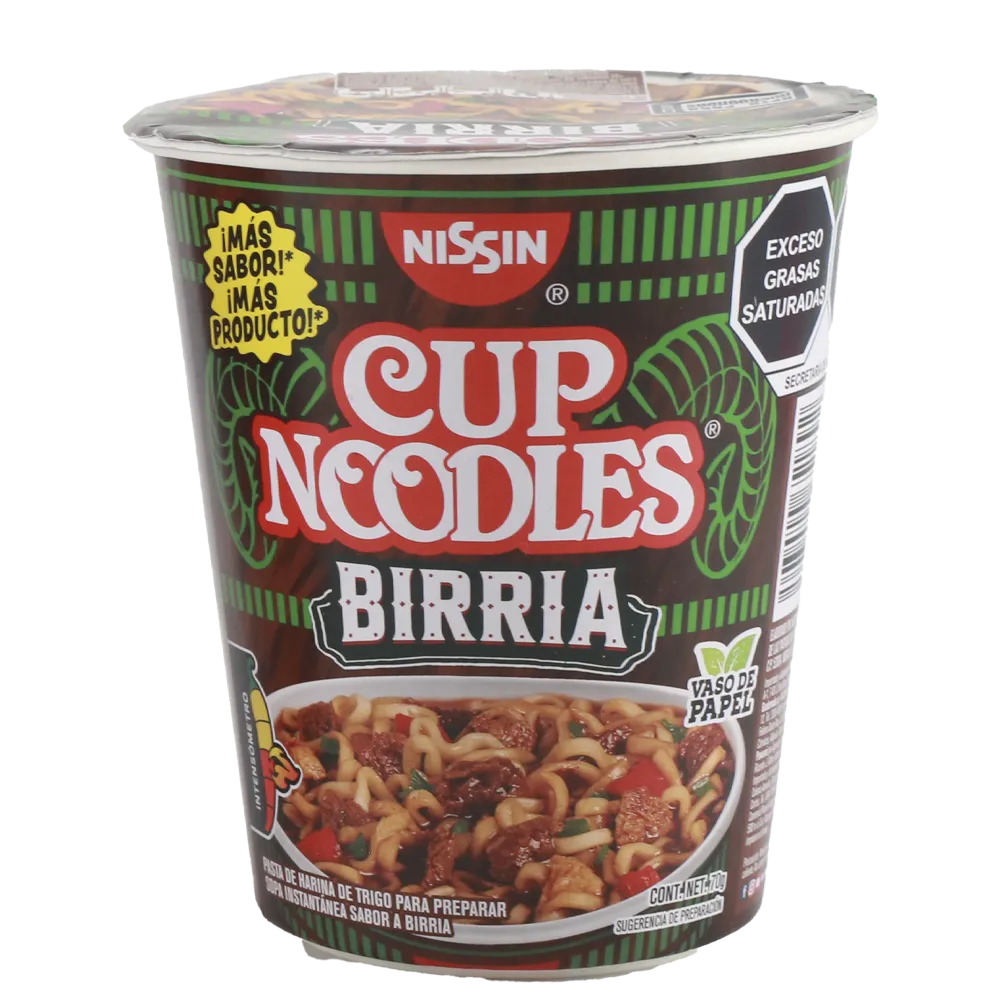 SOPA INSTANTANEA SABOR BIRRIA VASO NISSIN 70 GRAMOS