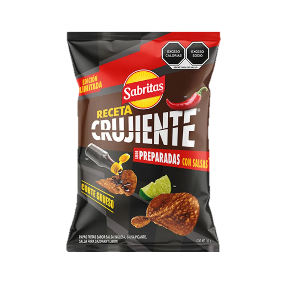 RECETA CRUJIENTE SALSAS NEGRAS SABRITAS 160 GRAMOS
