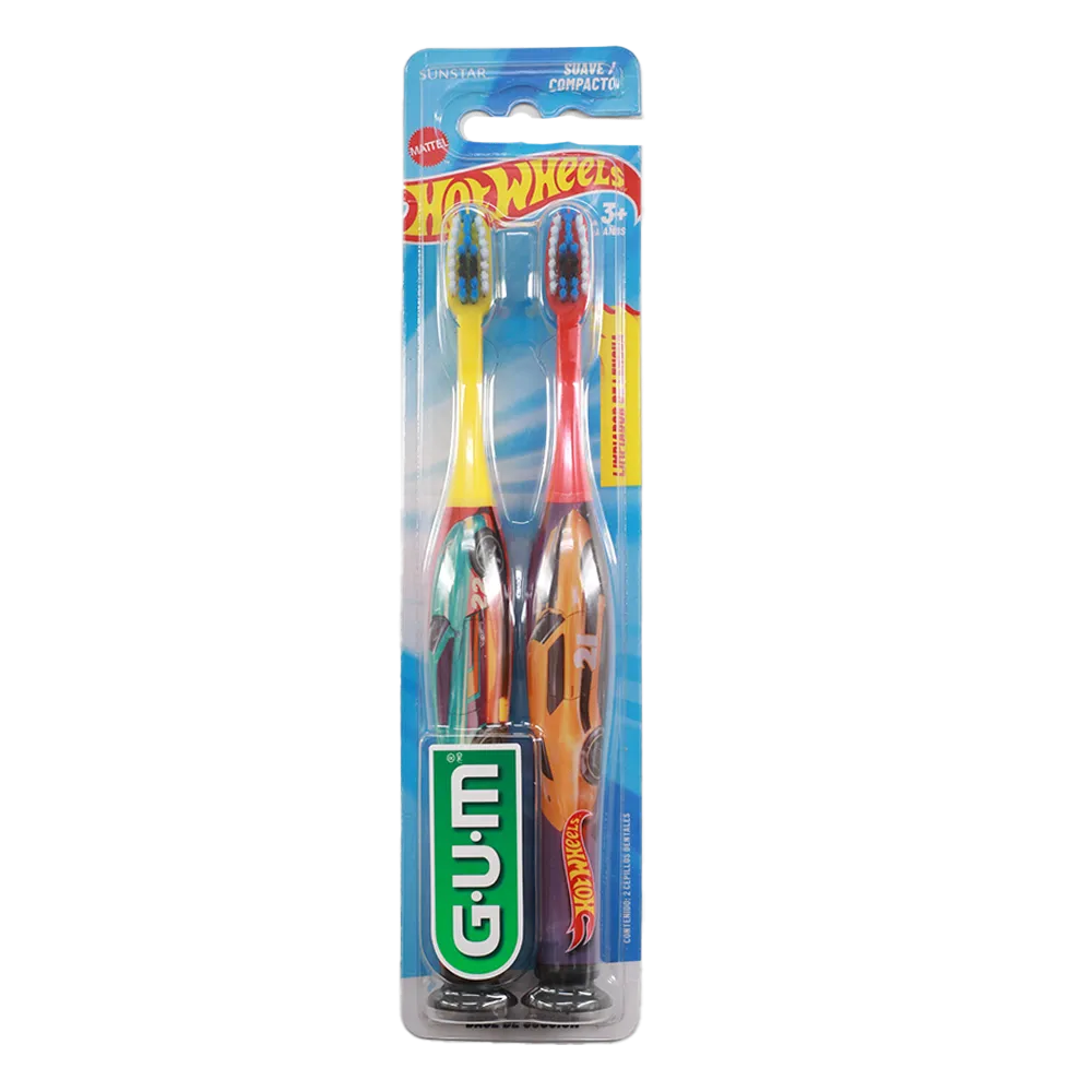 CEPILLO DENTAL HOT WHEELS GUM 2 PIEZA
