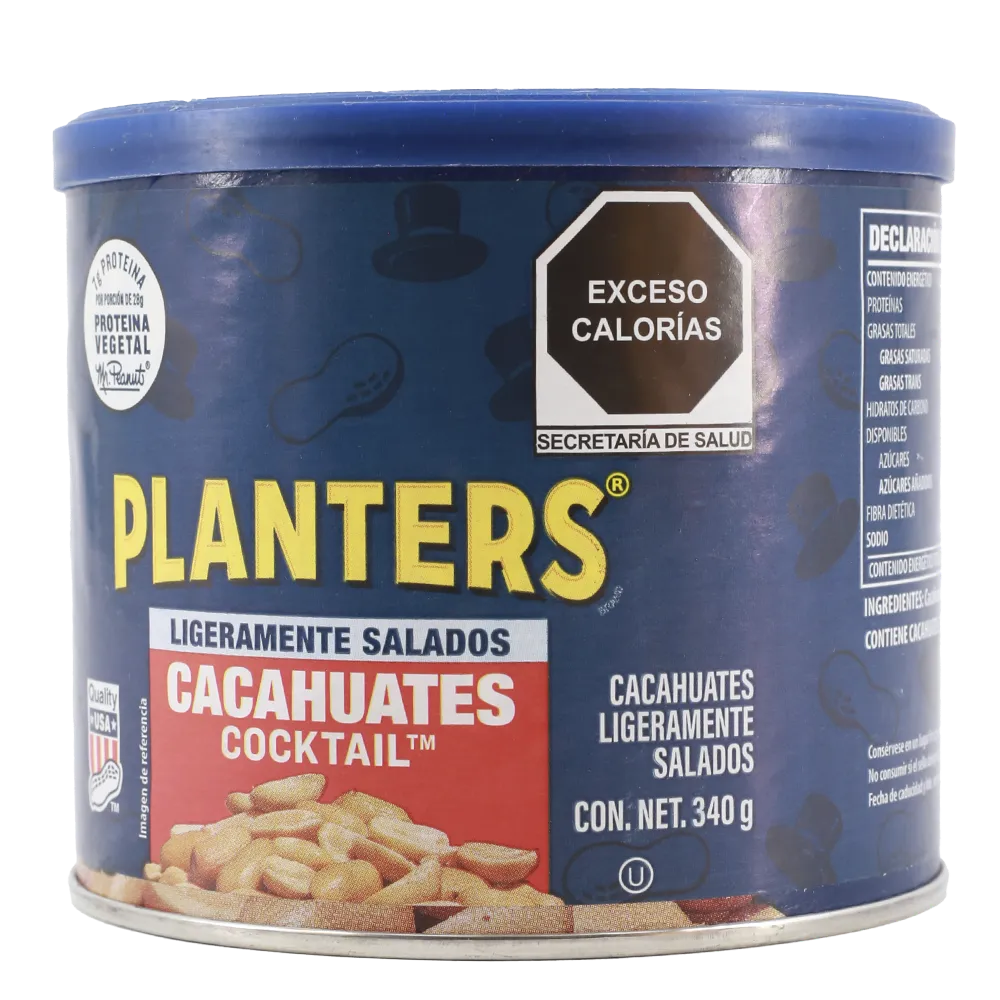 CACAHUATES LIGERAMENTE SALADOS PLANTERS 340 GRAMOS