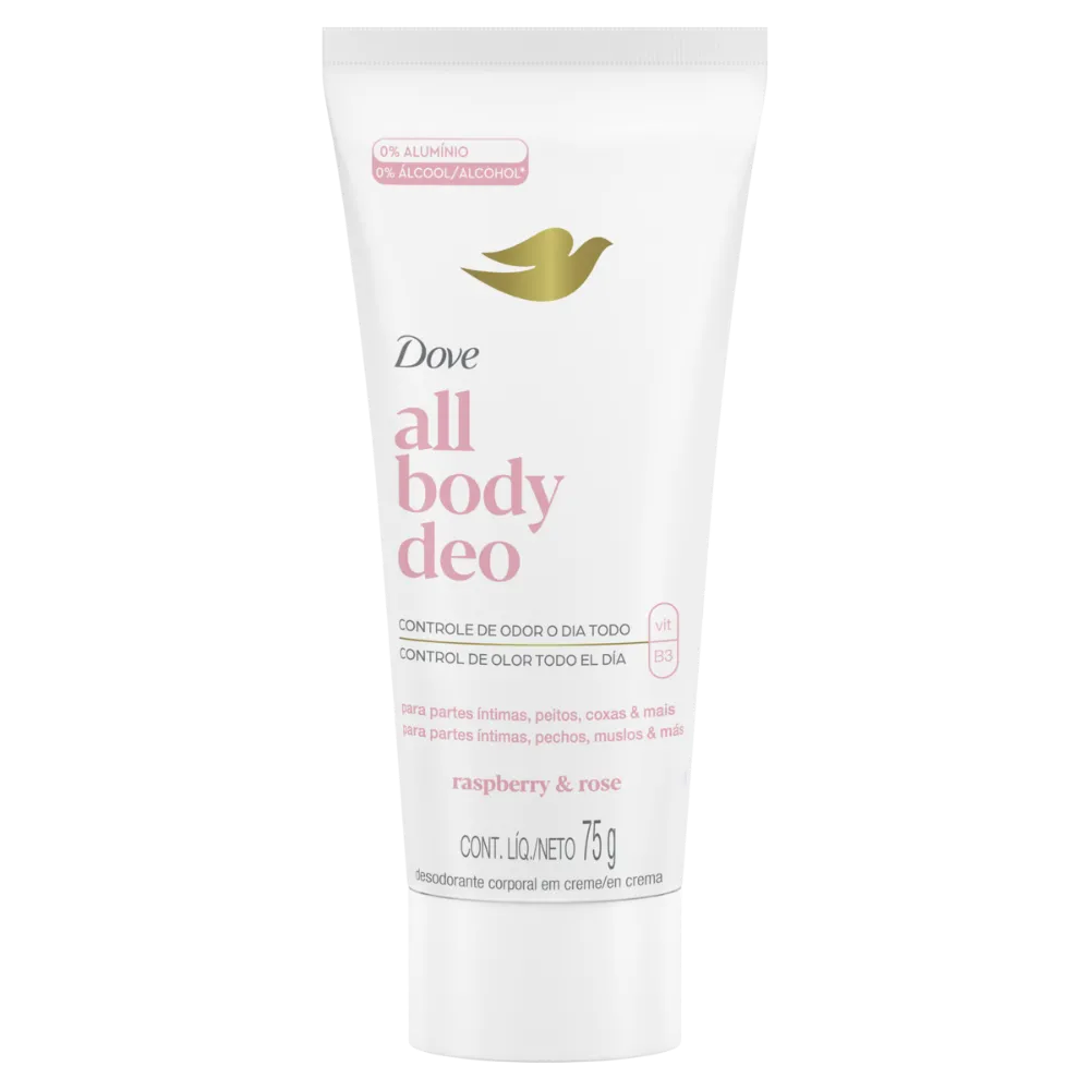 DESODORANTE EN CREMA ALL BODY RASPBERRY & ROSE DOVE 75 GRAMOS