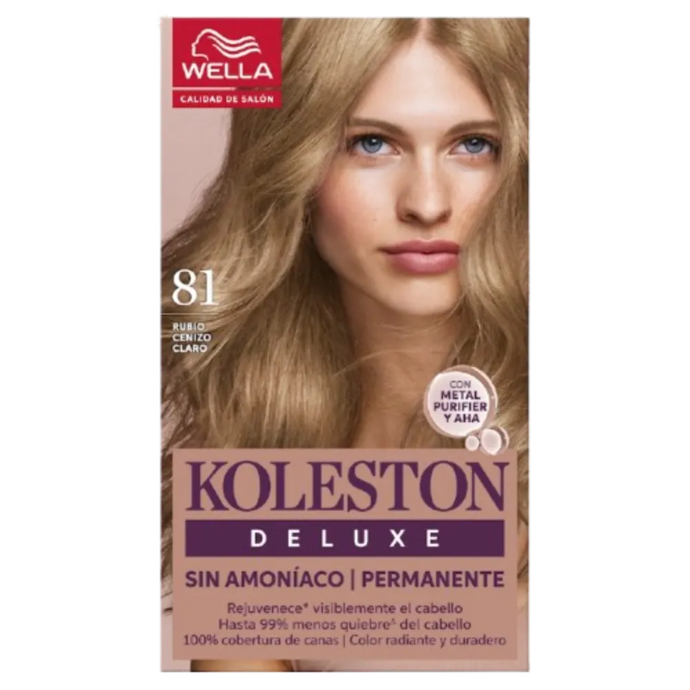 TINTE PARA CABELLO SIN AMONIACO TONO 81 RUBIO CEN C KOLESTON DELUXE 1 PIEZA