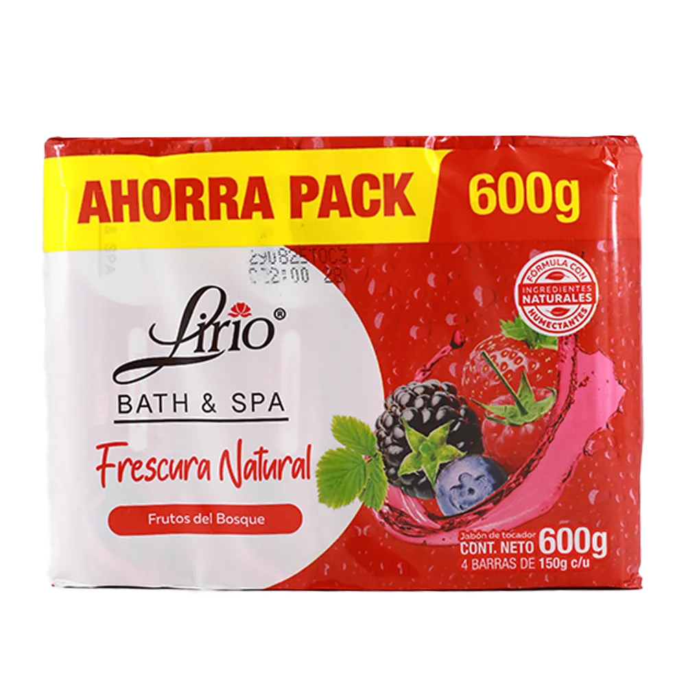 JABON DE TOCADOR FRUTOS DEL BOSQUE LIRIO 4 PIEZA