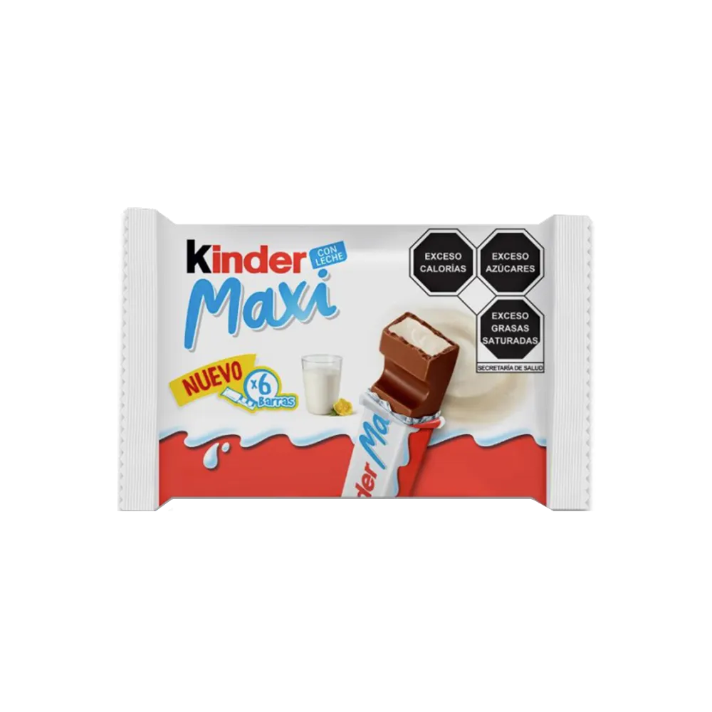 BARRA CHOCOLATE MAXI 6PACK KINDER 126 GRAMOS