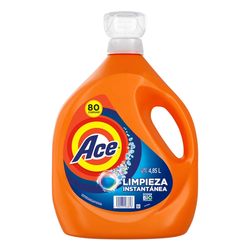 DETERGENTE LIQUIDO LIMPIEZA INSTANTANEA ACE 4.85 LITRO