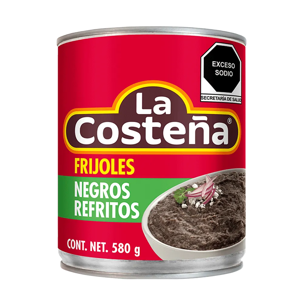 Frijoles negros refritos La Costeña 580 g