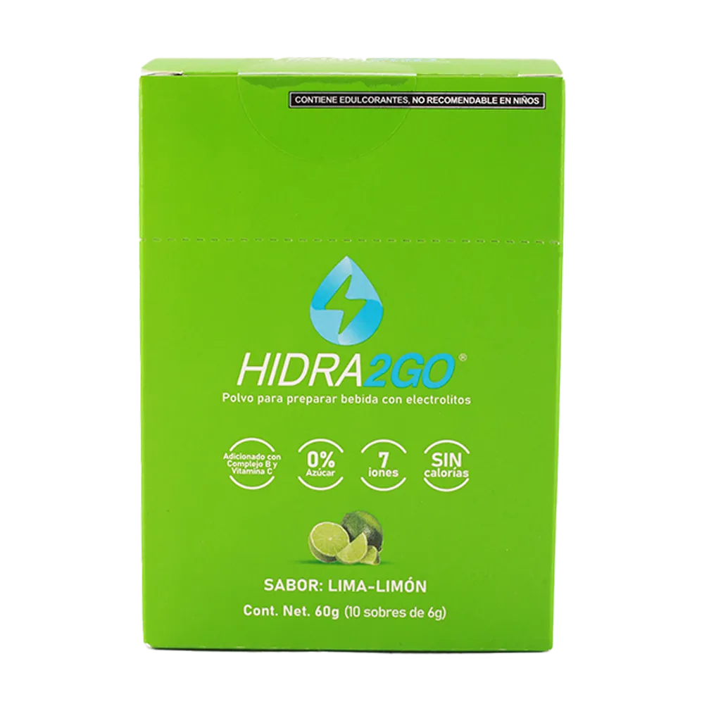 BEBIDA EN POLVO CON ELECTROLITOS LIMA LIMON HIDRA2GO 60 GRAMOS