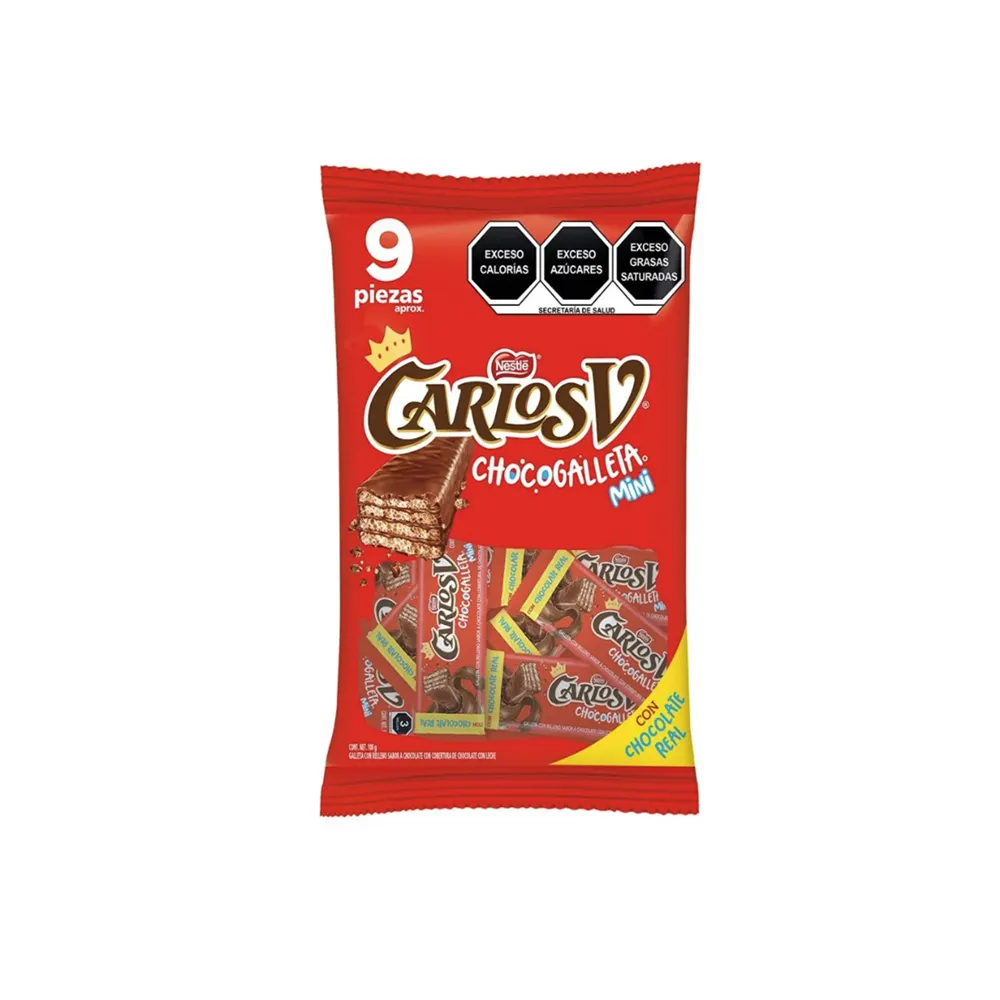 BOLSA CHOCOGALLETA CARLOS V NESTLE 108 GRAMOS